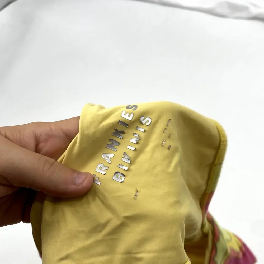 Frankie's Bikinis Maggie Terry Bikini Bottoms in peace terry